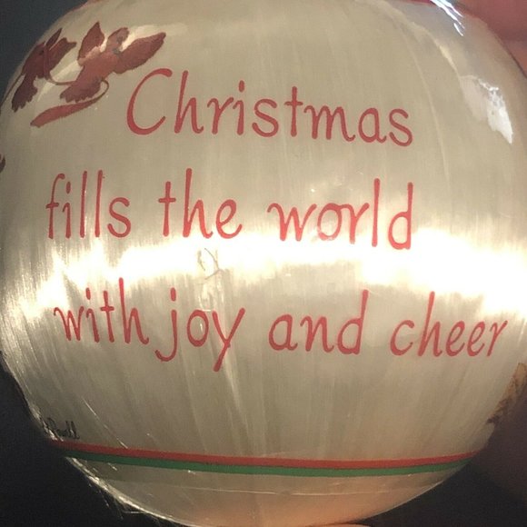 2 Vintage Ball Ornaments LK Powell Animal 1982 Animal Satin Ball Santa On Train - Picture 8 of 12